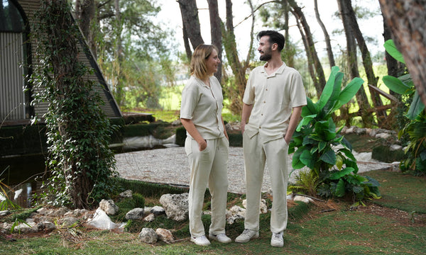 Jupiter Bmy Ltd Unisex Shirt & Jogger Pants Set ?C Waffle Fabric ?C Regular Fit ?C Minimal Style