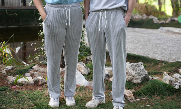 Jupiter Bmy Ltd Unisex Loose Fit Joggers Drawstring Trousers ?C Textured Stretch Fabric