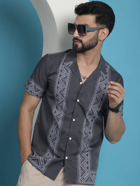 Dromedas Half Sleeve Lycra Shirt for Men-SF-919Grey