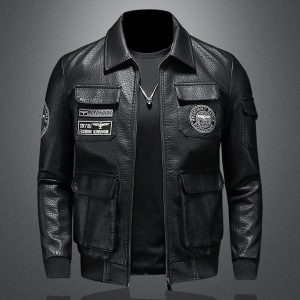 Autumn And Winter Ne Coat Casual Leather Clothing Slim Fit